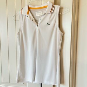 Lacoste Sport Women's White Polo Top